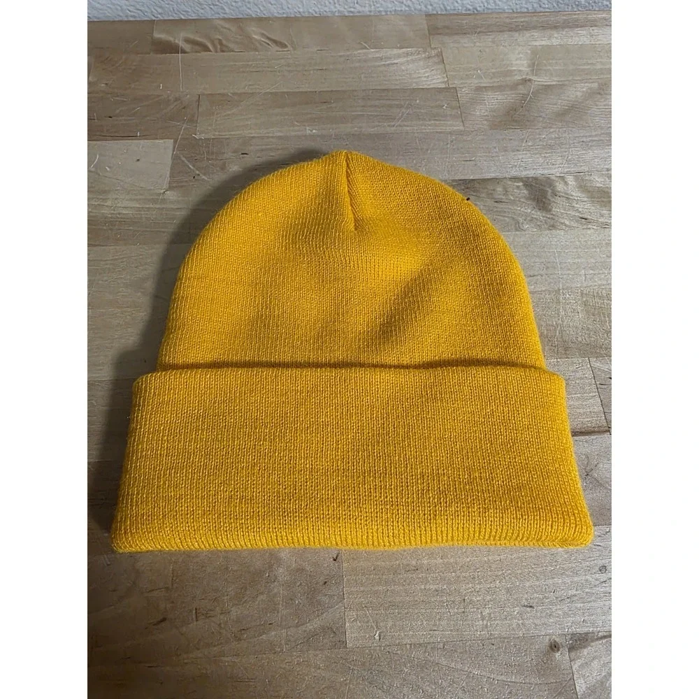 Pittsburgh Steelers Logo Beanie Knit Hat Skull Cap Yellow NFL Football